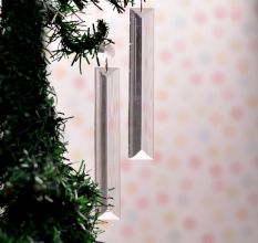 Glass Chaindelier Ornaments for Hanging in Set of 20